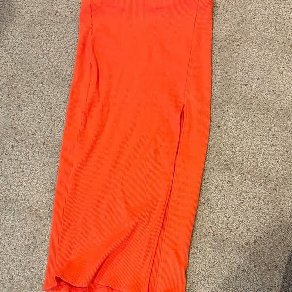 Lulu's Vibrant Orange Skirt Set - Picture 4 of 4